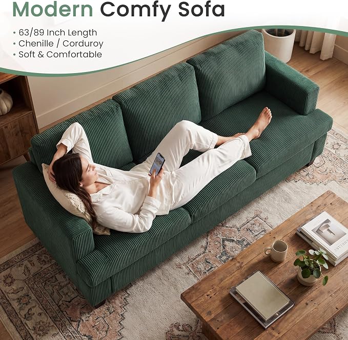 YOUDENOVA 2 Piece Set Comfy Sofa Couch, Loveseat Sofa * 2 - Image 7