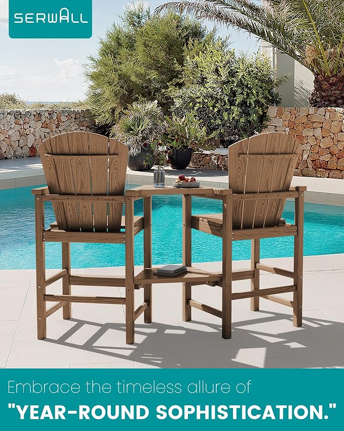 SERWALL Tall Adirondack Chairs Set of 2 - Image 6