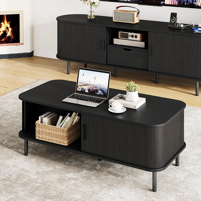 ONBRILL 47.2 Inch Mid Century Modern Coffee Table - Image 5