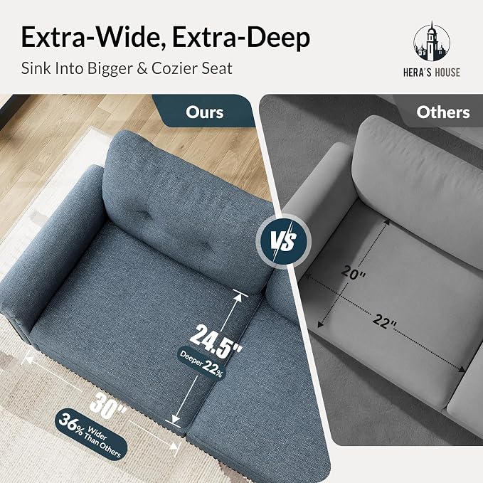 HERA'S HOUSE 3 Pieces Modular Sectional Sofa Sets, Oversized Couch Set - Image 4