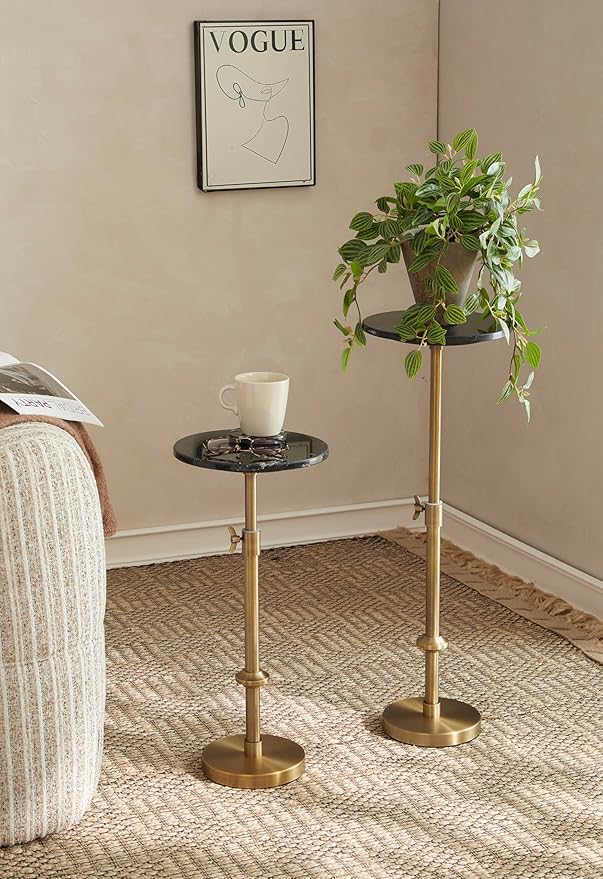 Adjustable-Height Marble Drink Table - Image 4