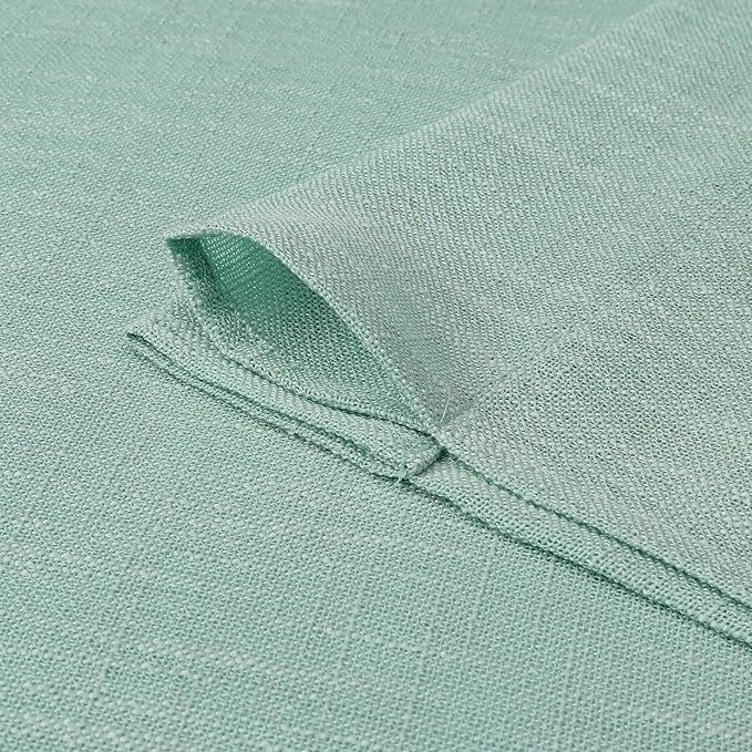 Chyhomenyc Extra Long Aqua Green Semi Sheer Curtains 108 Inches Long 2 Panels - Image 5