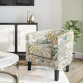 BELLEZE Living Room Chair, Linen Round Accent Barrel Chair, Club Tub Sofa Chair by BELLEZE