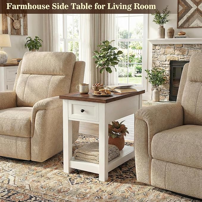 Narrow End Table Set of 2 with Charging Station - Image 4