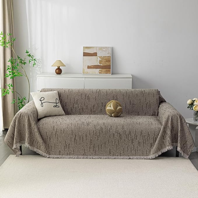 MYSKY HOME Couch Covers for 2 Cushion Couch Sectional Sofa, L Shape Sofa - Image 2