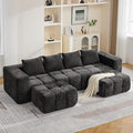 119" Boneless U-Shaped Sofa Couch by CACFTII
