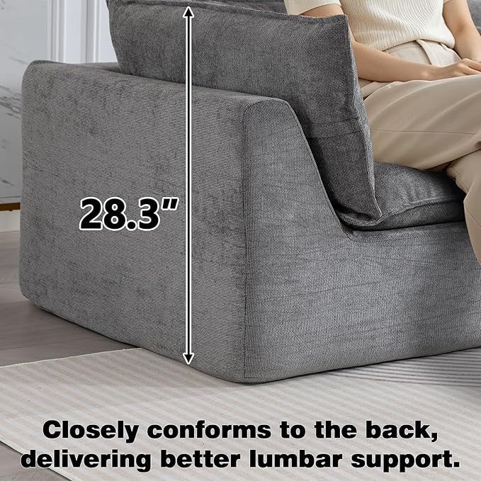 Boneless Couch Sectional Cloud Couch 130'' Oversized Modular Sectional Sofa - Image 4
