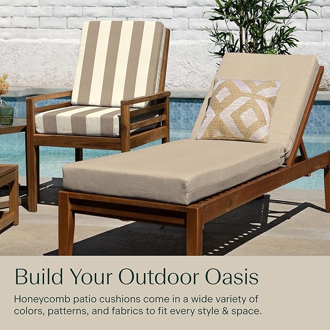 Honeycomb Outdoor Chaise Lounge Cushion - Image 4