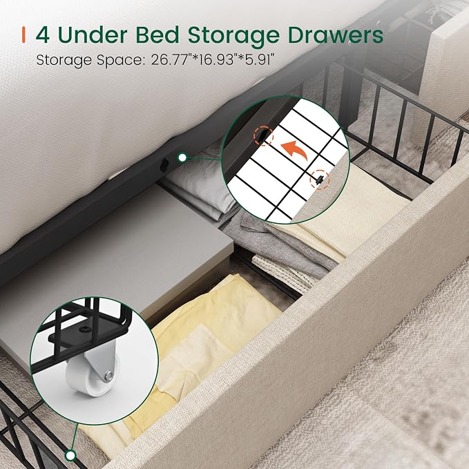 LARMACE King Size Bed Frame - Image 5