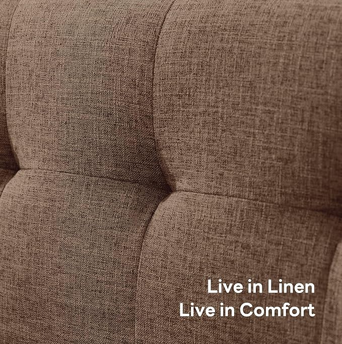 Tbfit 65" W Loveseat Sofa, Mid Century Modern Decor Love Seat Couches - Image 6
