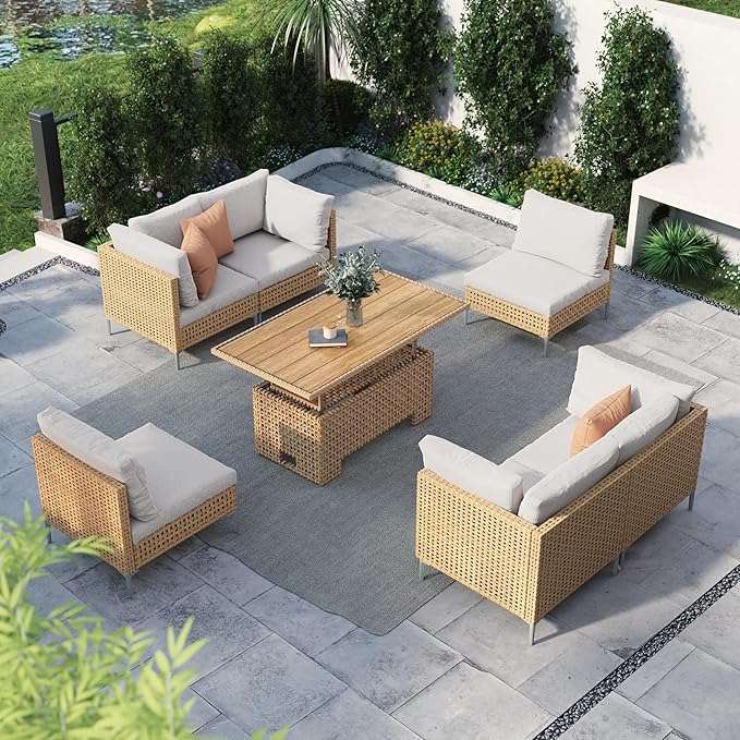 Grand patio 7-Piece Patio Wicker Furniture Set by GrandPatio