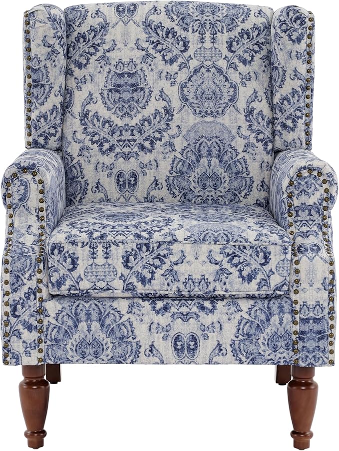 Pia Ricco High Back Floral Accent Chair - Image 6