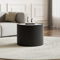 SSLine Round Drum Coffee Table Modern Sintered Stone Top Side End Table in by SSLine