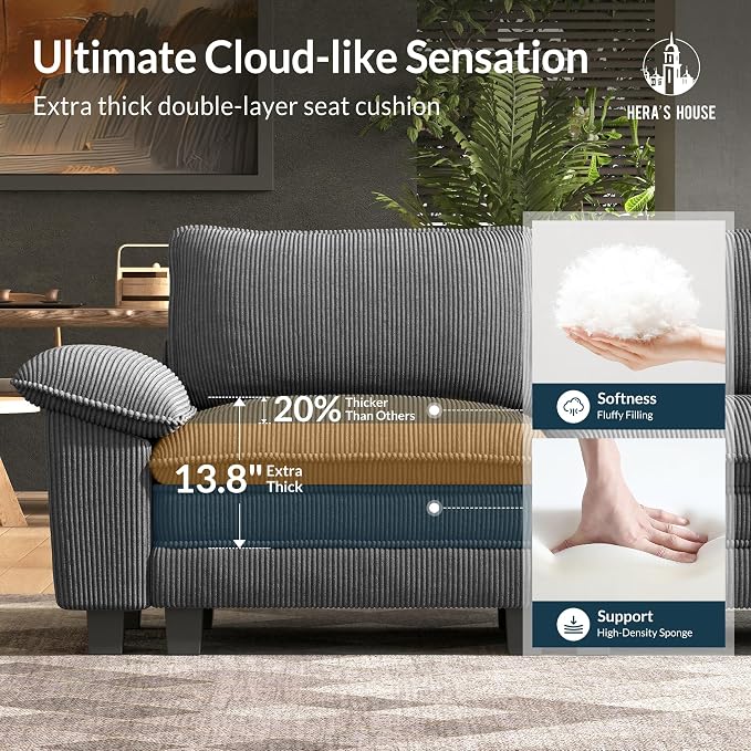HERA'S HOUSE 158" Modular Sectional Sofa, Oversized U Shaped Couches - Image 6