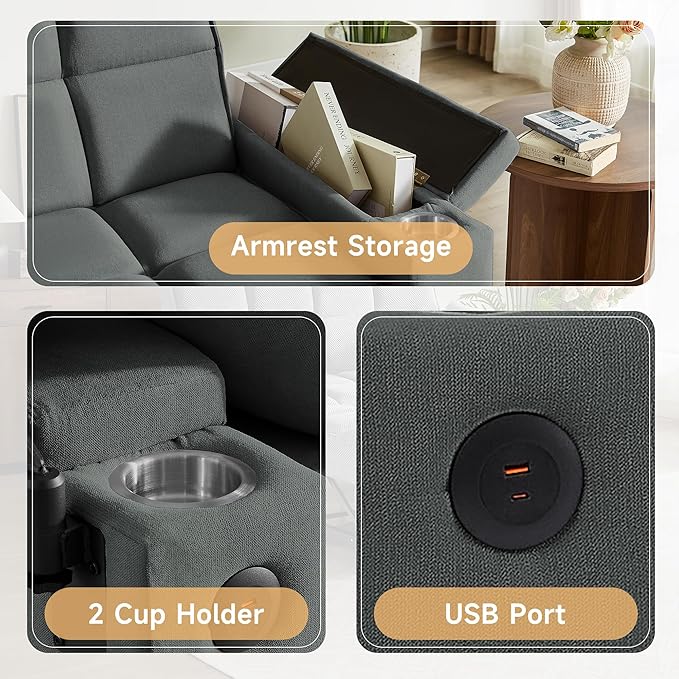 hansones ​66" Multi-Functional Pull-Out Sofa Bed - Image 3