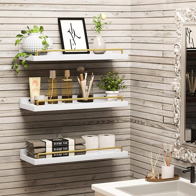 RYOFOBETTO Floating Shelves for Wall Decor, Living Room, Picture Frames - Image 2