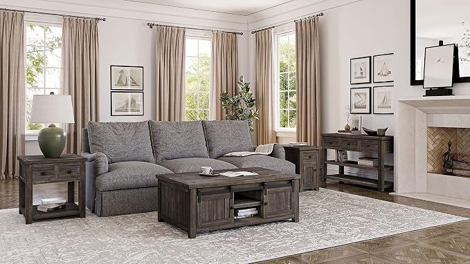 Jofran Madison County Harris Console Sofa Table, Barnwood Brown - Image 2