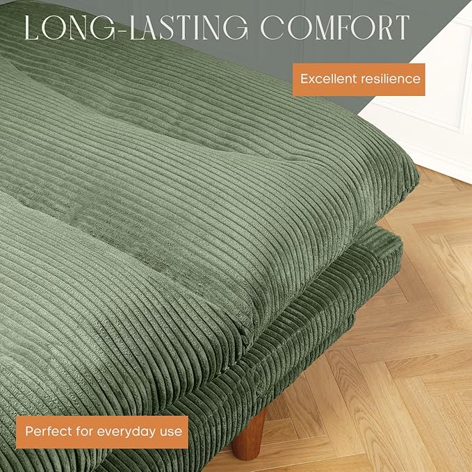 DreamDashio Futon Sofa Bed, 69 inch Futon Couch - Image 6