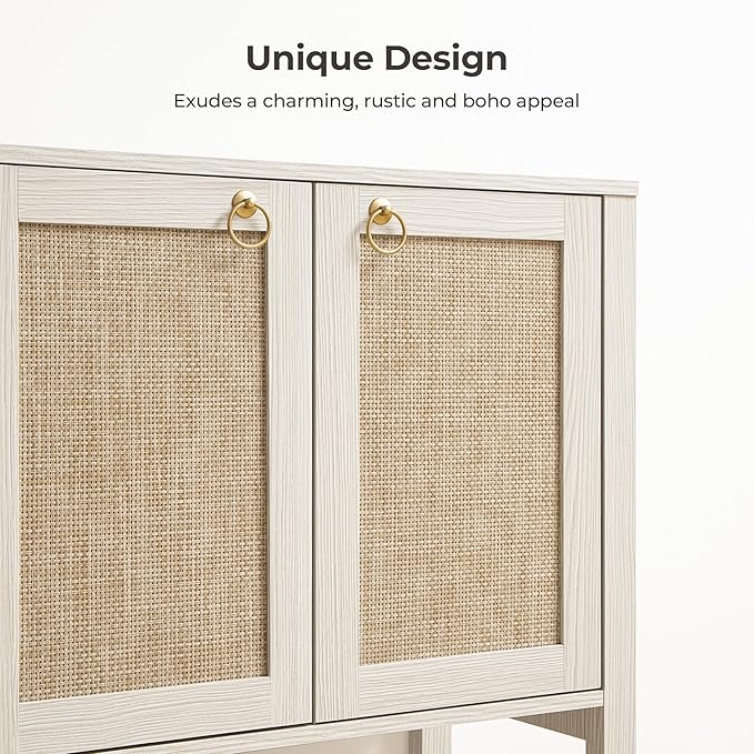 SICOTAS Rattan Sideboard Buffet Cabinet - Image 3