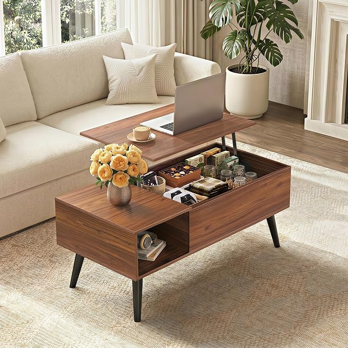 WLIVE Coffee Table for Living Room, Lift Top Coffee Table - Image 2