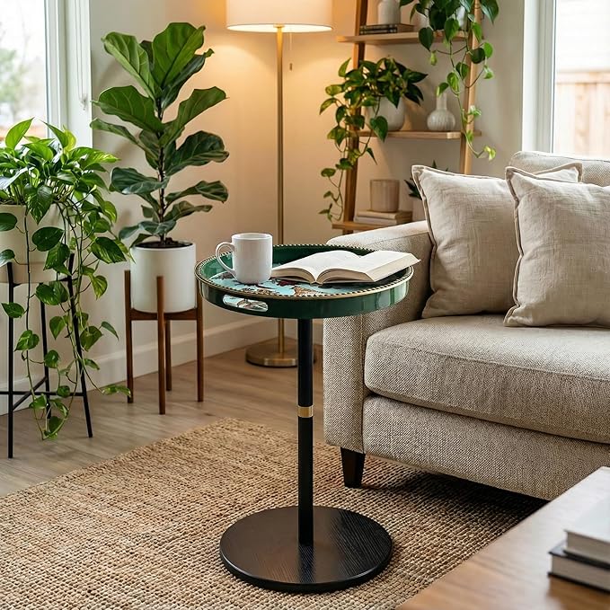 Gesodant Boho Single Leg Round Side Table - Image 2