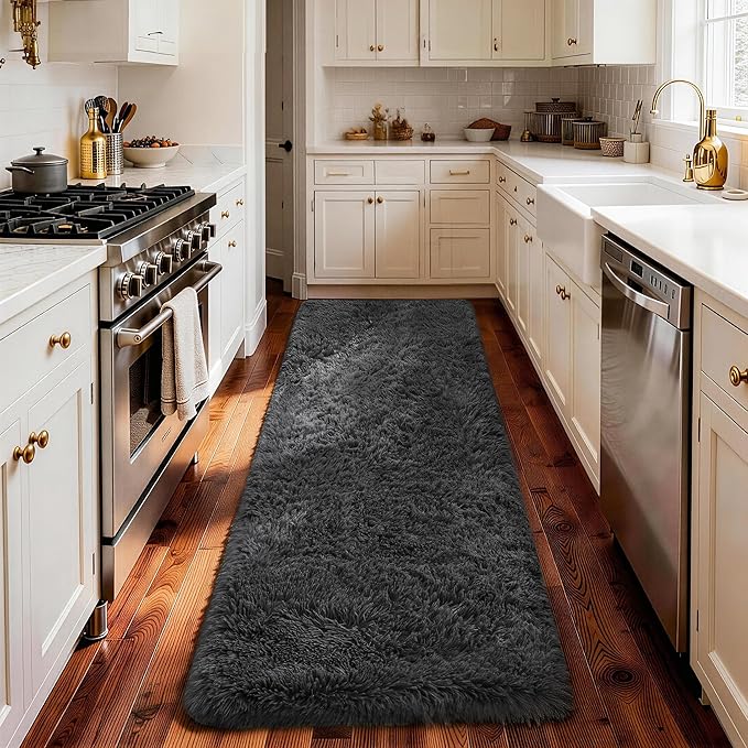 Ophanie 2x8 Runner Rug for Hallway, Upgrade Non-Slip Fluffy Soft Bedside Rugs - Image 6
