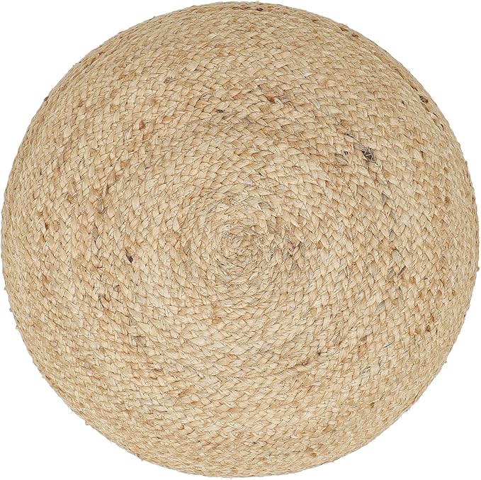 · REDEARTH · Jute Circular Jute Pouf Ottoman - Image 5