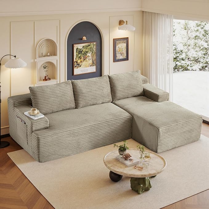 96" Sectional Couches for Living Room Cloud Couch Sofa by AWarmHomeForYou