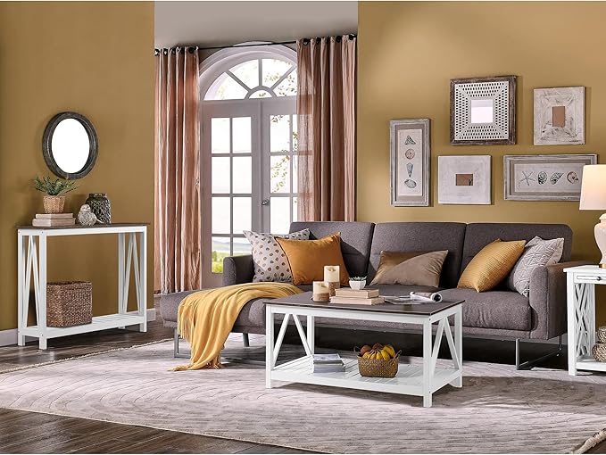 ChooChoo Farmhouse Console Table, Rustic Vintage Narrow Sofa Table - Image 4