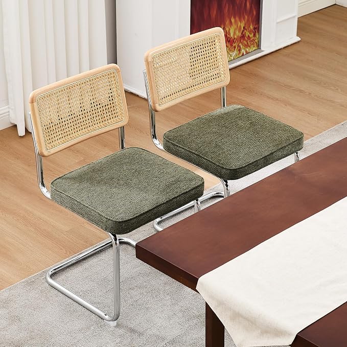 Zesthouse Natural Rattan Dining Chairs Set of 4, Mid Century Modern Dining - Image 7