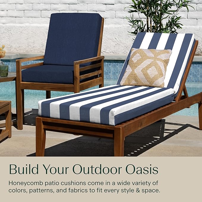 Honeycomb Outdoor Chaise Lounge Cushion - Image 4
