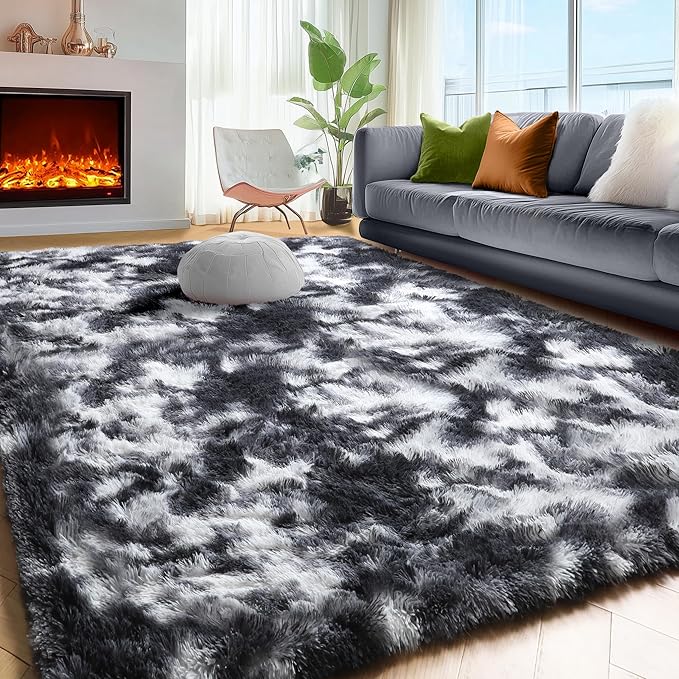 PAGISOFE 9x12 Area Rugs Living Room, Extra Large Black White Grey Rugs - Image 6