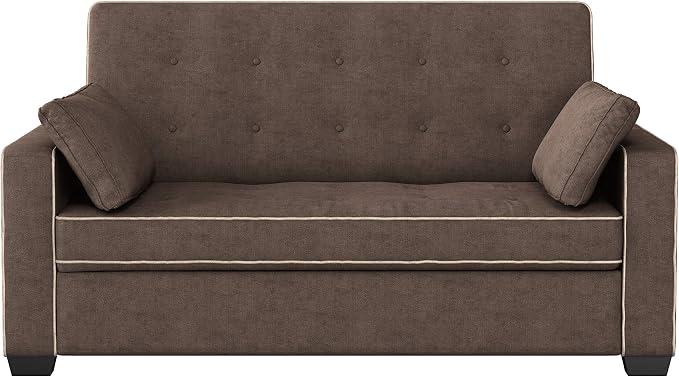 Serta Ainsley Loveseat with Pull Out Sleeper Microfiber Java Full - Image 4