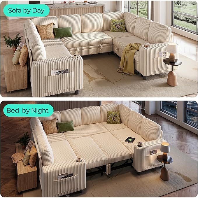 LINSY HOME Sectional Sleeper Sofa - Image 3