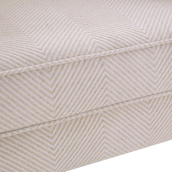 HUIMO Printed Wingback Accent Chair, Linen Upholstered High Back Armchair - Image 3
