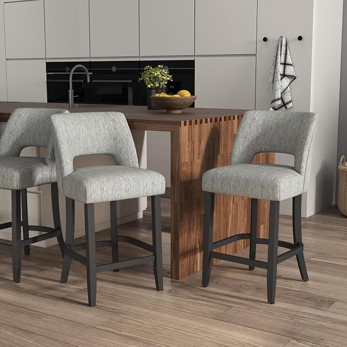 VKNOW Bar Stools Set of 2, Modern Counter Stools - Image 3