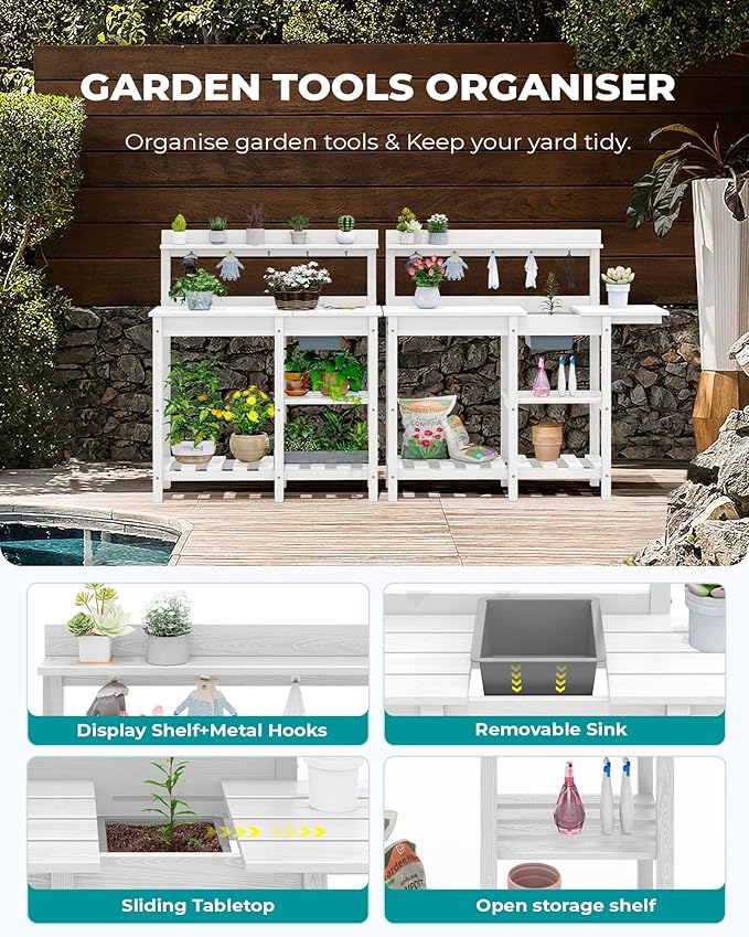 SERWALL Outdoor Potting Bench - Image 5