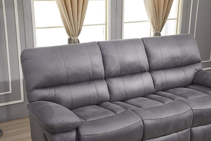 Betsy Furniture Microfiber Reclining Sofa Couch Set Living Room Set 8007 - Image 8