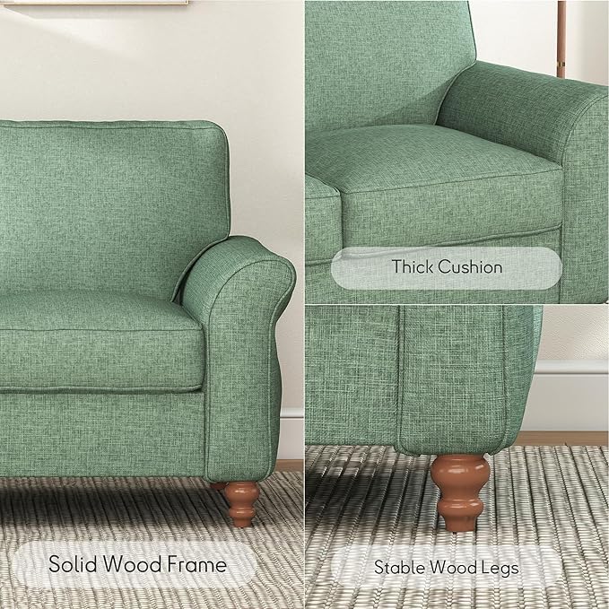 Bonzy Home 57" Loveseat Sofa, 2 Seater Comfy Love Seat Sofa - Image 4