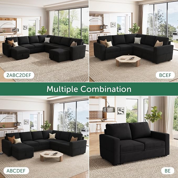 HONBAY Modular Sectional Sleeper Sofa - Image 4