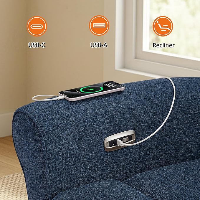MCombo 87.8" Wall Hugger Power Reclining Sofa - Image 8