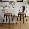 Andeworld Metal Bar Stools Set of 2, 30 inch Bar Height Barstools by Andeworld