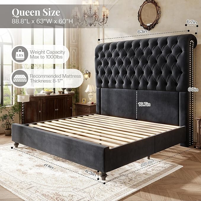 Jocisland Queen Size Bed Frame - Image 2