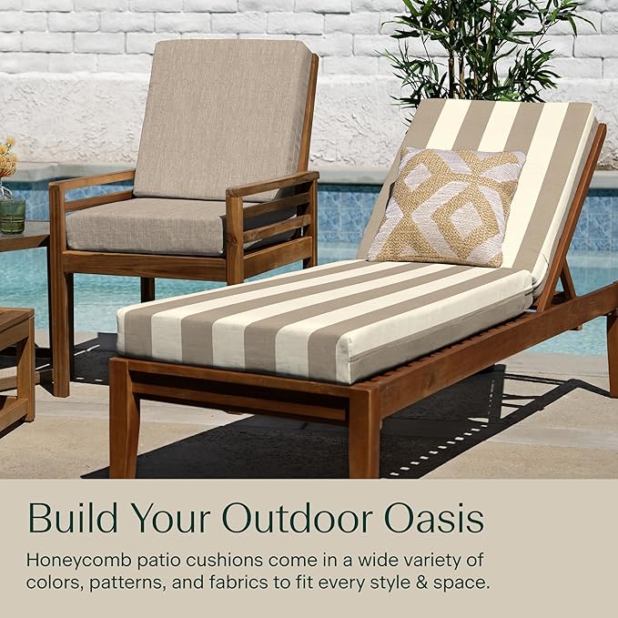 Honeycomb Outdoor Chaise Lounge Cushion - Image 4