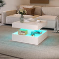 HedoAjim Small White Led Coffee Table by HedoAjim