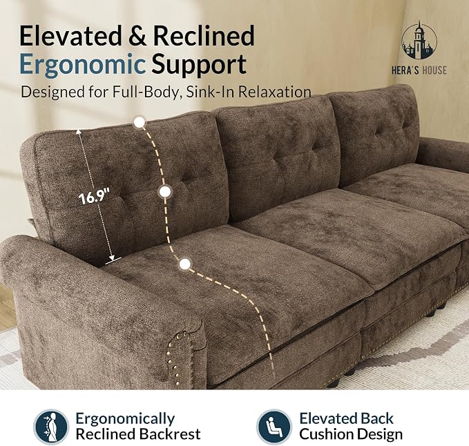 HERA'S HOUSE 2 Pieces Modular Sectional Sofa Sets, Oversized Couch Set - Image 9