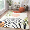 RoomTalks Mid Century Modern Washable Rug, Boho Cute Aesthetic 5x7 Area Rugs by RoomTalks
