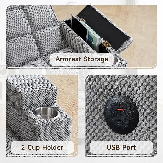 Auvsoce 71" Loveseat Recliner Chair - Image 5