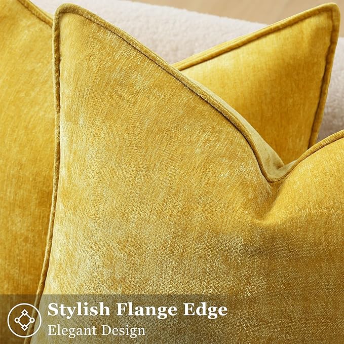 decorUhome Summer Couch Euro Sham Throw Pillow Covers 26x26 Set of 2, - Image 2