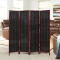 Roundhill Furniture Inkwell 4-Panel Bamboo Room Divider, Folding Portable by RoundhillFurniture